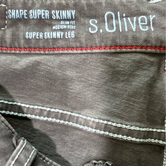 S. Oliver Denim Shape Super Skinny Medium Rise Jeans Stretch Gray 40/30 - Picture 3 of 7